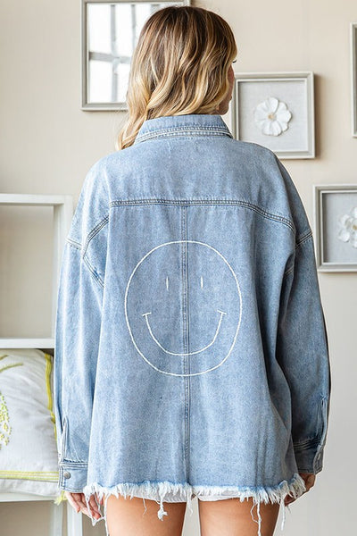 Grin and Wear It Denim Shacket