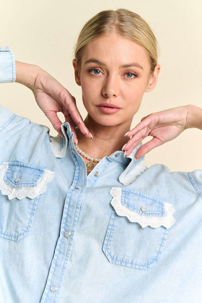 Darling Denim Button Up