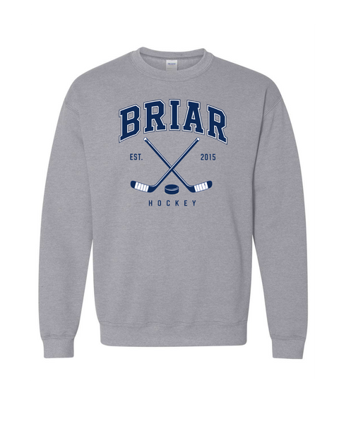Briar University Hockey Logo w/Sticks