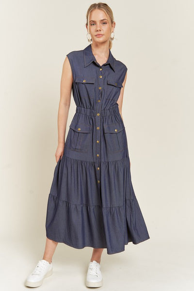 Chambray All Day Denim Dress