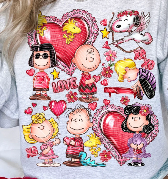 Ready to Ship Charlie Brown Peanuts Valentines~ Adult Unisex