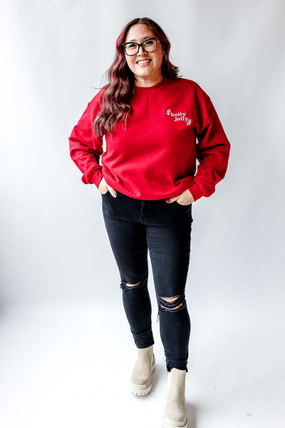 Holly Jolly Embroidered Pullover